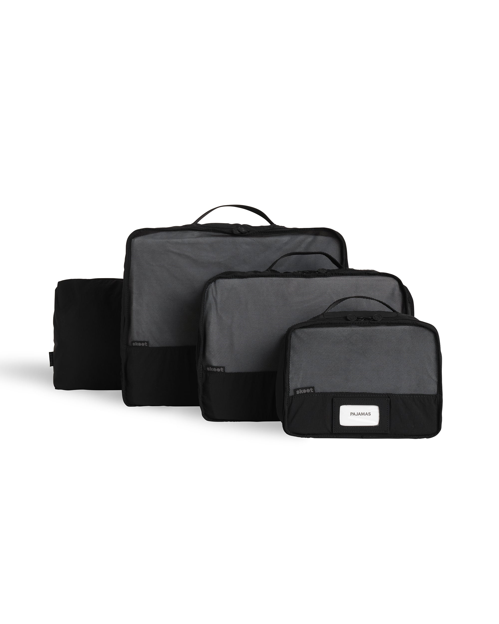 Skoot Trunk Packing Cubes Sizes in Onyx