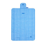 skoot blue gingham snack size mat laying flat