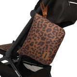 skoot leopard diaper caddy zip pouch hanging from stroller