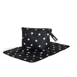 skoot polka dot diaper caddy zip pouch unfolded diaper changing mat