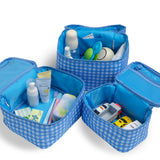 Small Medium Large Blue Gingham