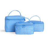 Small Medium Large Blue Gingham