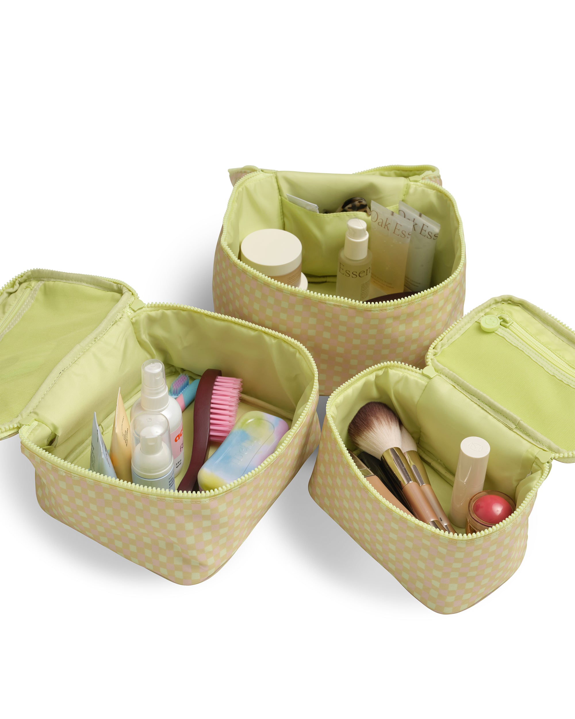 Small Medium Large Green Gingham