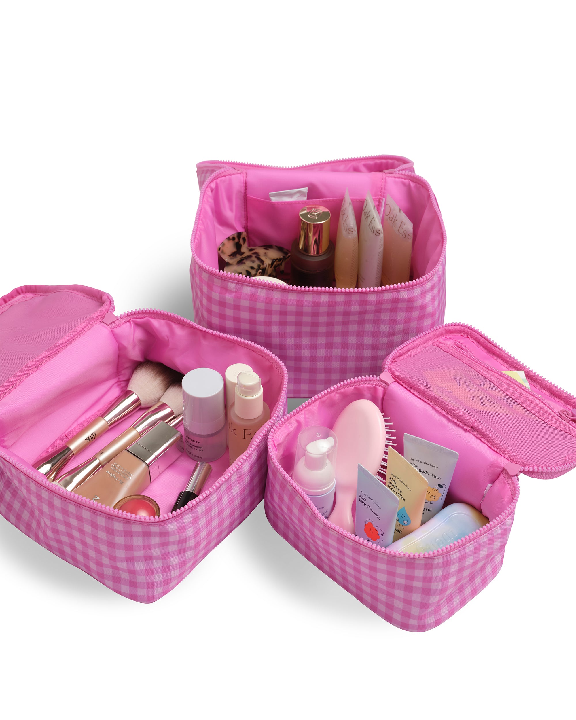Small Medium Large Pink Gingham