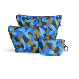 skoot blue camo grab and go pouch set 3 piece bags