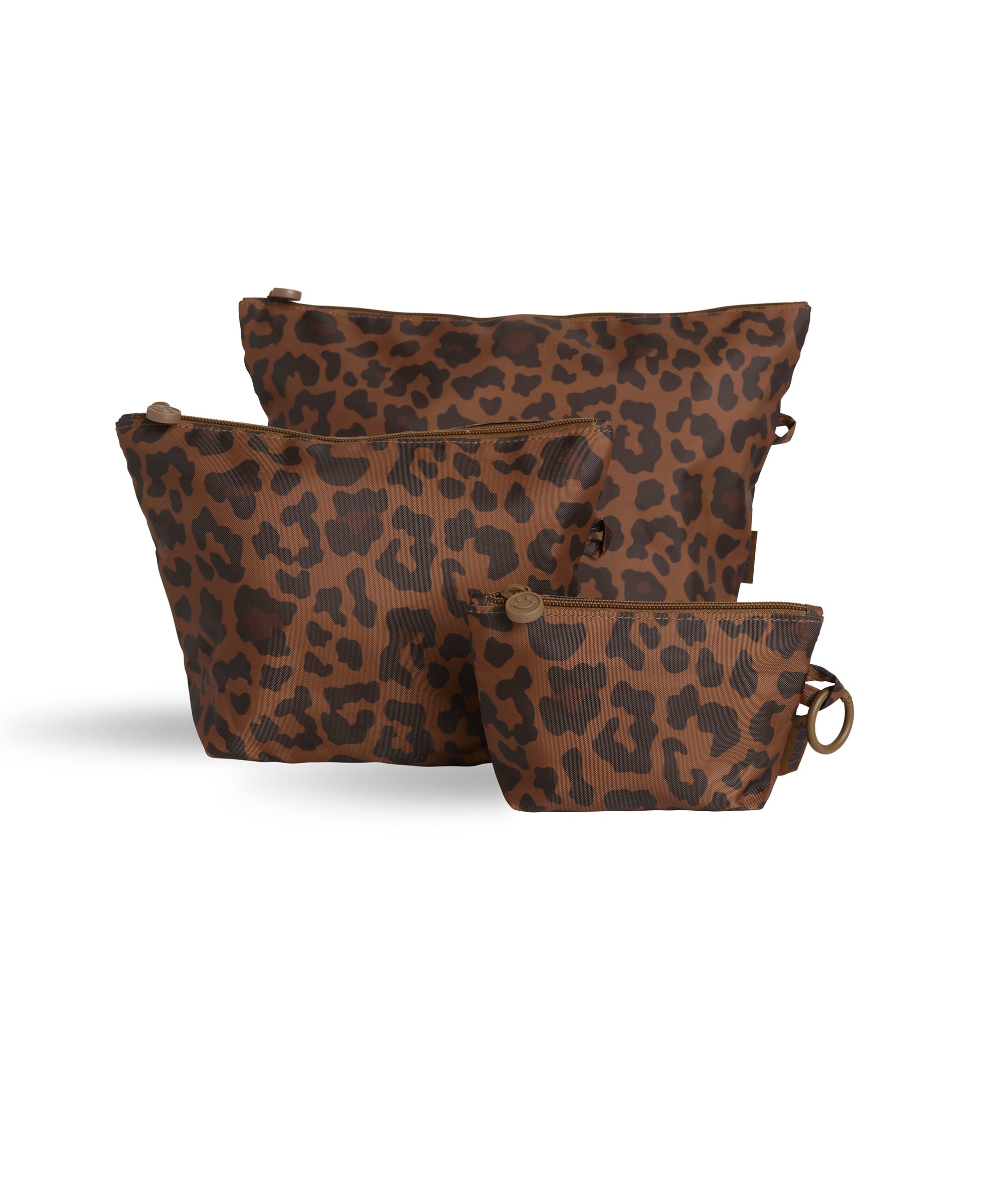 skoot leopard grab and go pouch set 3 piece bags