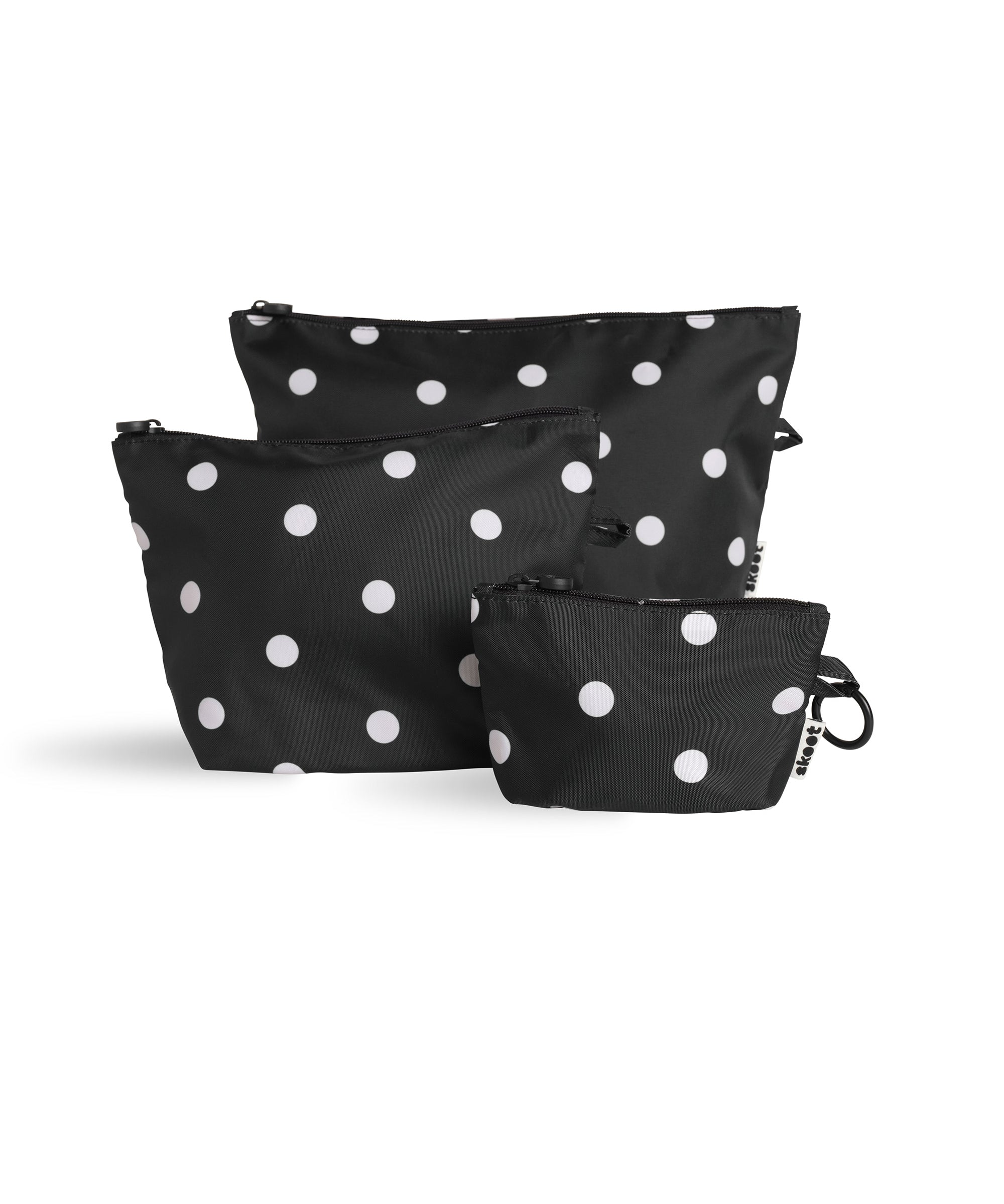 skoot polka dot grab and go pouch set 3 piece bags