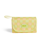 Skoot green gingham picnic size mat folded down