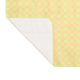 Skoot green gingham snack size mat detail and underside flipped corner