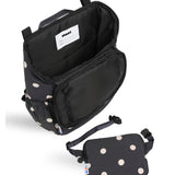 polka dot kids backpack detail