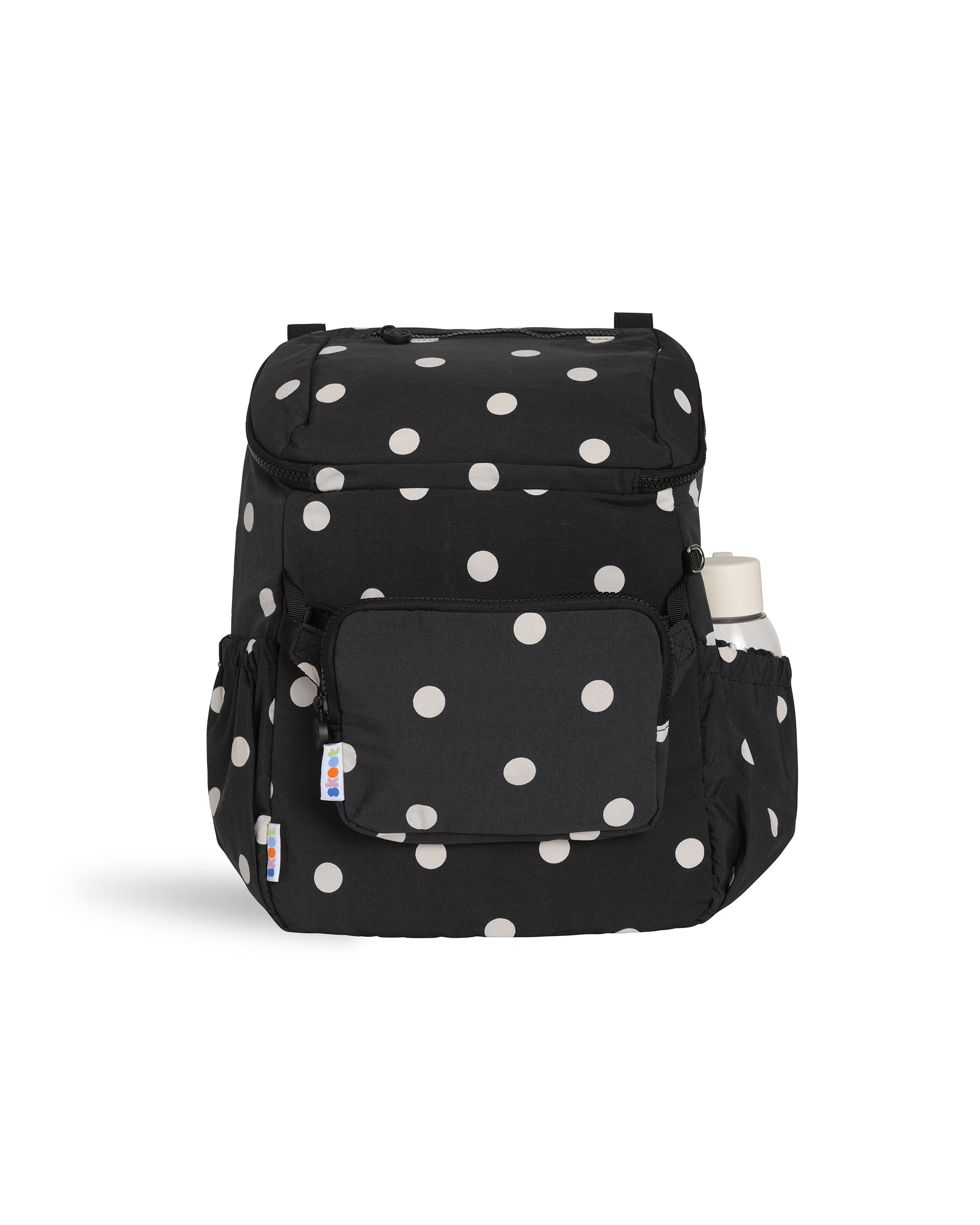 skoot polka dot kids backpack front detachable zip pouch