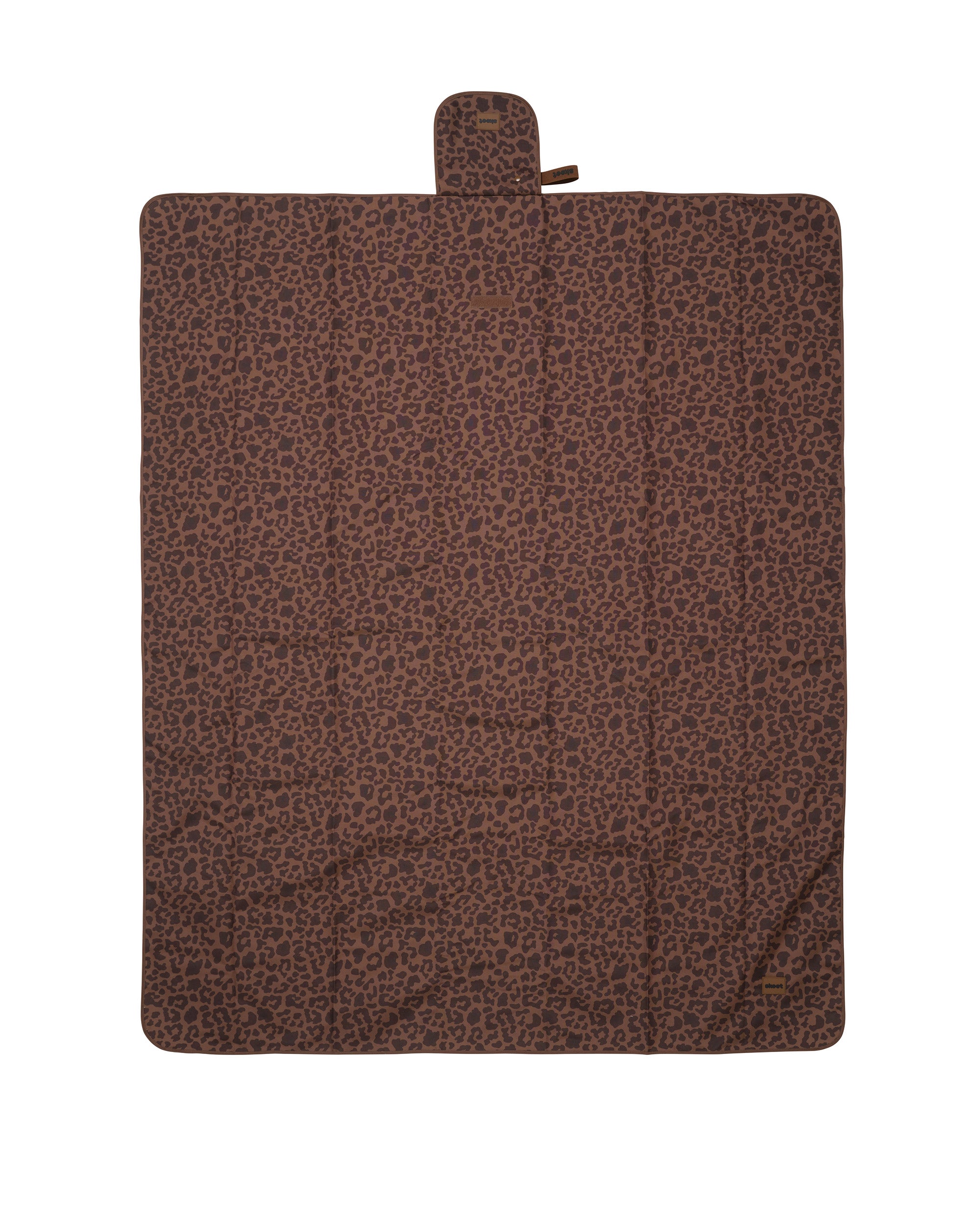 skoot leopard picnic size mat laying flat