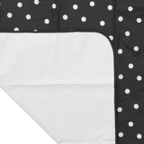 Skoot polka dot picnic size mat detail and underside flipped corner