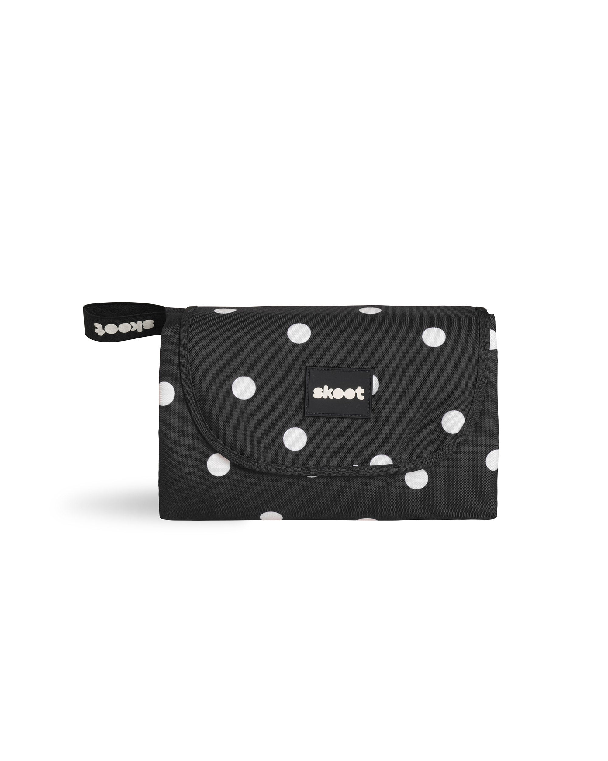skoot polka dot picnic size mat folded up