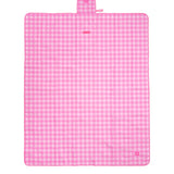 skoot pink gingham picnic size mat laying flat