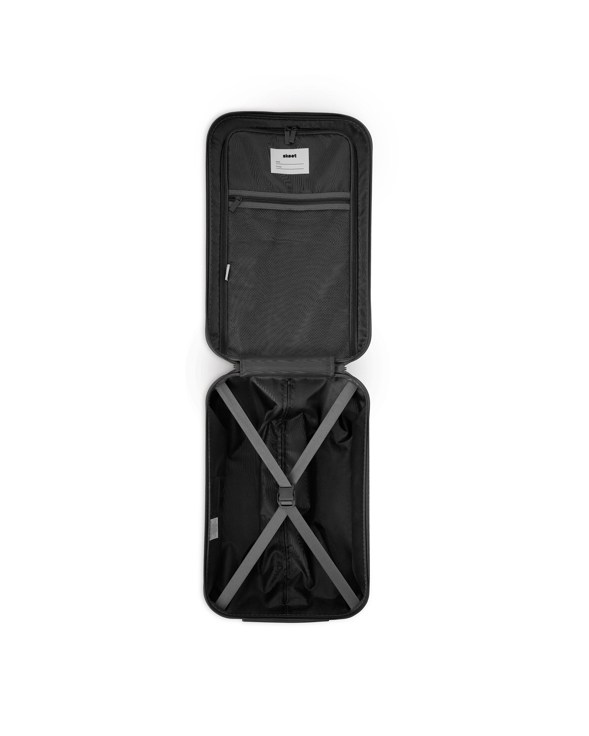 Skoot Onyx scooter skootcase suitcase empty interior inside zipper pockets
