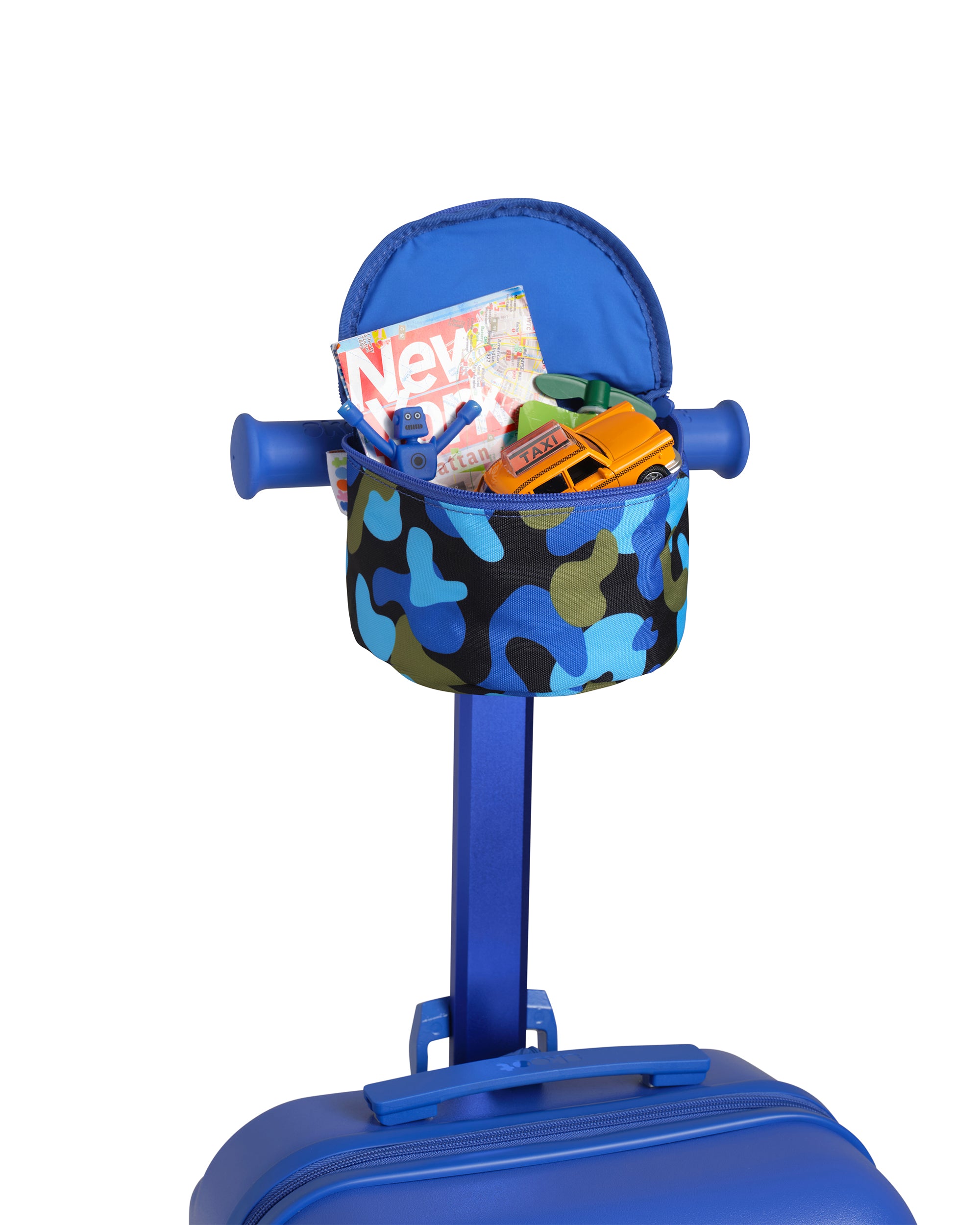 blue camo skootcase scooter zip pouch attachment