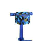 blue camo skootcase scooter zip pouch attachment zipped up