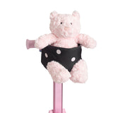 polka dot pattern skoot skootcase doll carrier front shot with stuffed animal