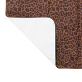 Skoot leopard snack size mat detail and underside flipped corner