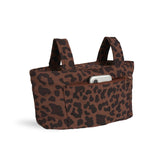 leopard skoot stroller caddy full front shot unzipped