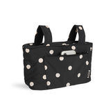 polka dot skoot stroller caddy full front shot unzipped