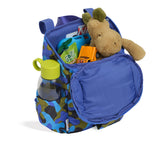 skoot toddler backpack blue camo angled open full
