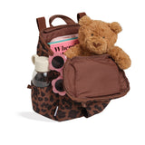 skoot toddler backpack leopard angled open full