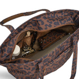 leopard skoot tote bag inside pockets