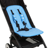 skoot blue gingham stroller liner