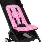 skoot pink gingham stroller liner