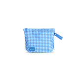 skoot blue gingham diaper caddy zip pouch
