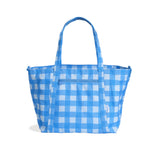 skoot blue gingham tote bag