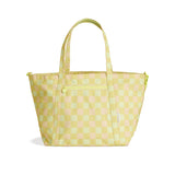 skoot green gingham tote bag