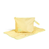 skoot green gingham diaper caddy zip pouch unfolded diaper changing mat