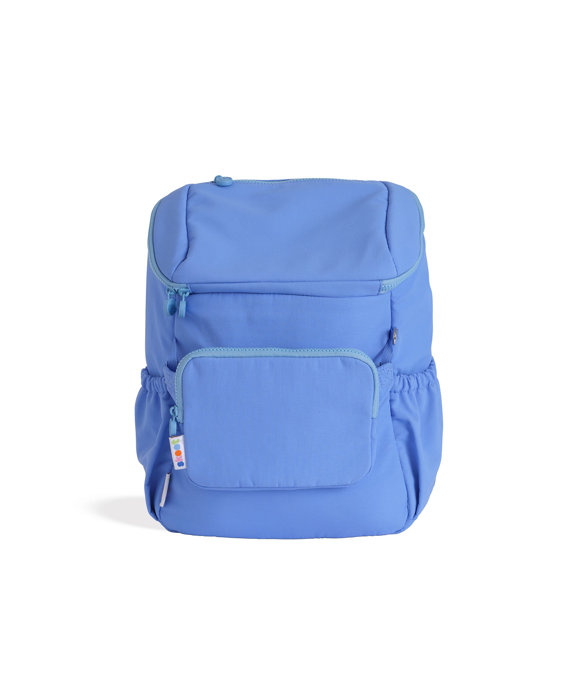 skoot jet blue kids backpack front detachable zip pouch