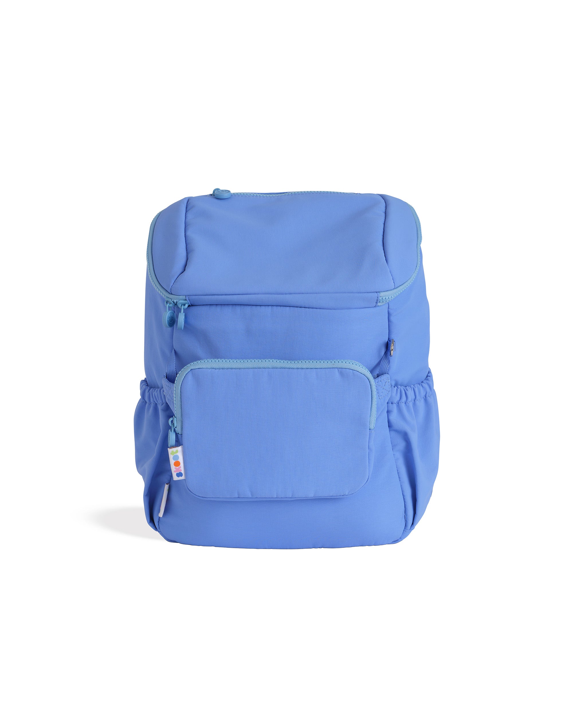 skoot jet blue kids backpack front detachable zip pouch