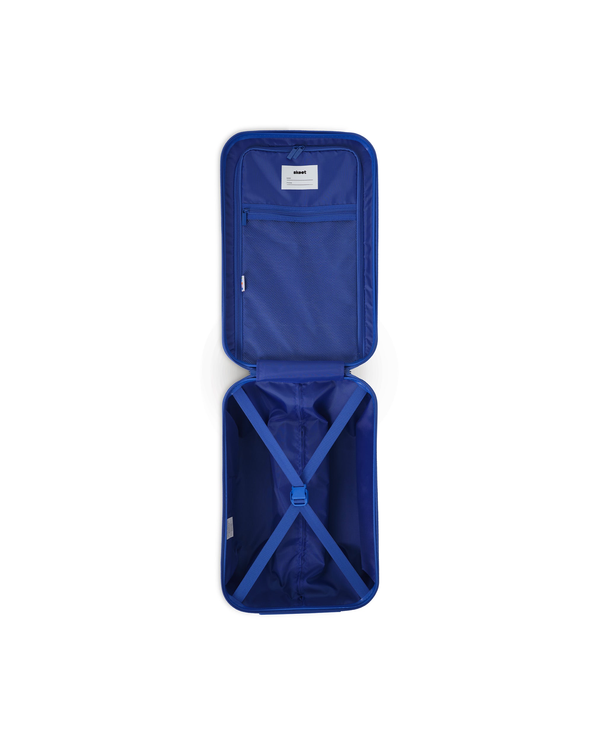 Skoot Jet Blue scooter skootcase suitcase empty interior inside zipper pockets