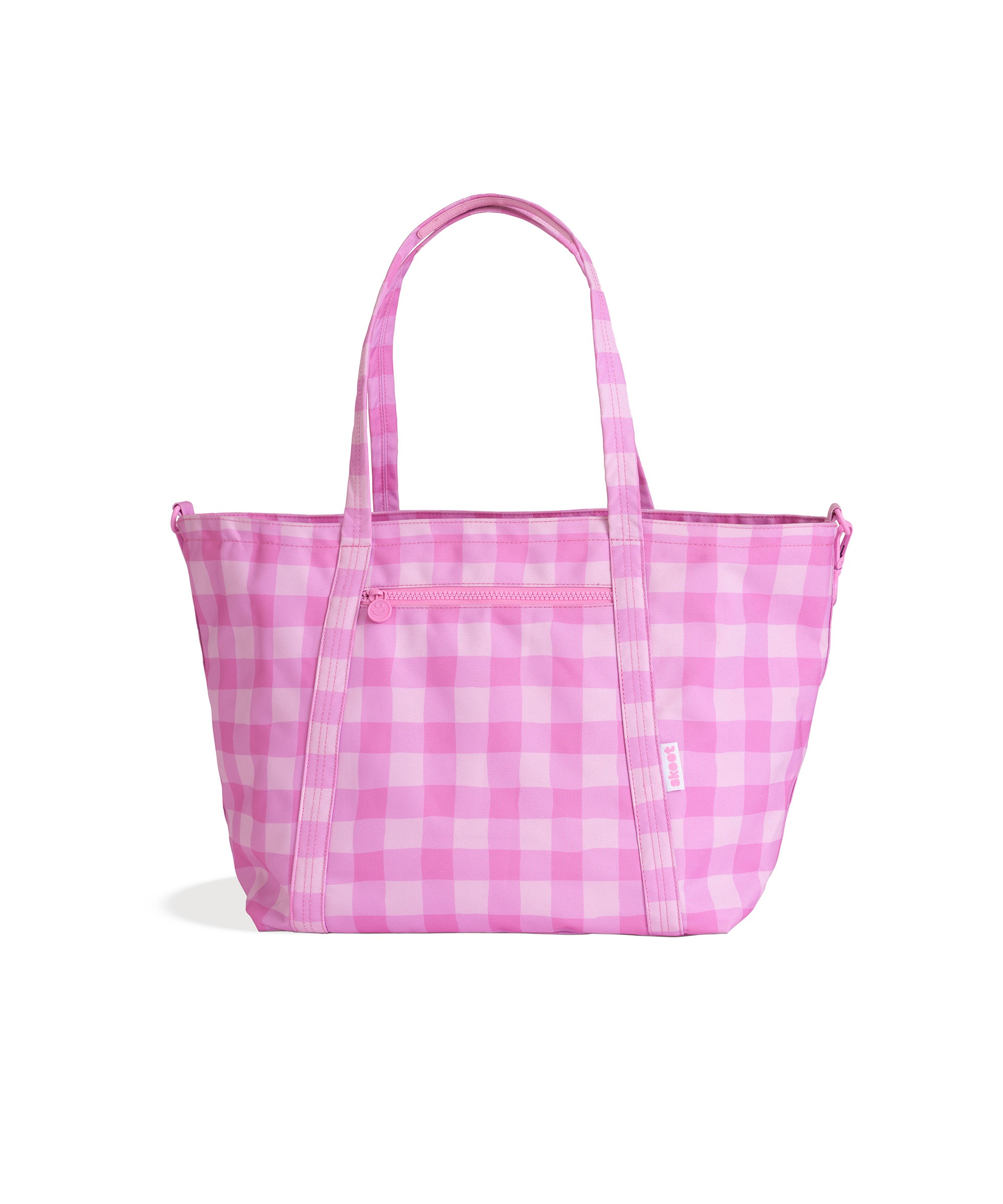 skoot pink gingham tote bag