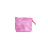 skoot pink gingham diaper caddy zip pouch