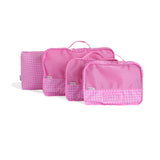 skoot pink ginghampacking cubes group set