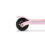 Skoot Puff Pink skootcase suitcase scooter black back wheel detail