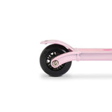 Skoot Puff Pink skootcase suitcase scooter black back wheel detail